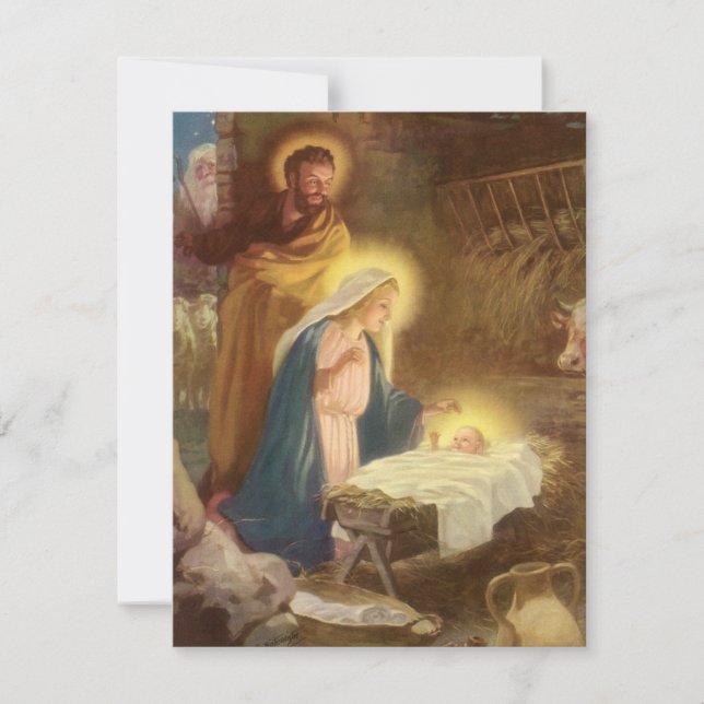 Invitación a la fiesta de la Natividad navideña (Anverso)