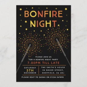 invitación a la fiesta de la Noche de la Hoguera