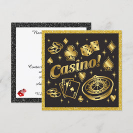 Invitación a la fiesta de la noche del Casino
