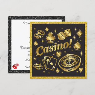 Invitación a la fiesta de la noche del Casino
