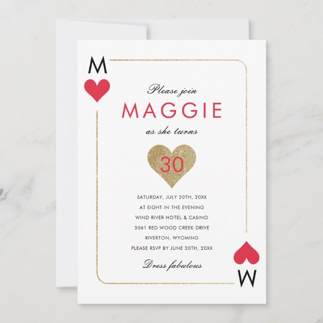 Invitación a la fiesta de la noche del Casino (Anverso)