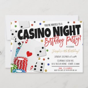 Invitación a la fiesta de la noche del Casino