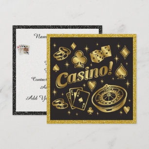 Invitación a la fiesta de la noche del Casino