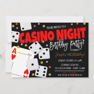 Invitación a la fiesta de la noche del Casino