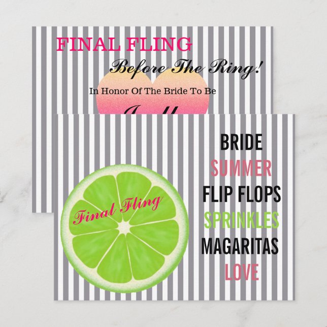 Invitación a la fiesta de la Novia Espolvorosa de  (Anverso / Reverso)