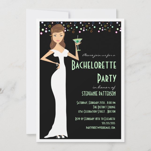 Invitación a la fiesta de la novia moderna (Anverso)