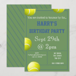 Invitación a la fiesta de la pelota de tenis edita