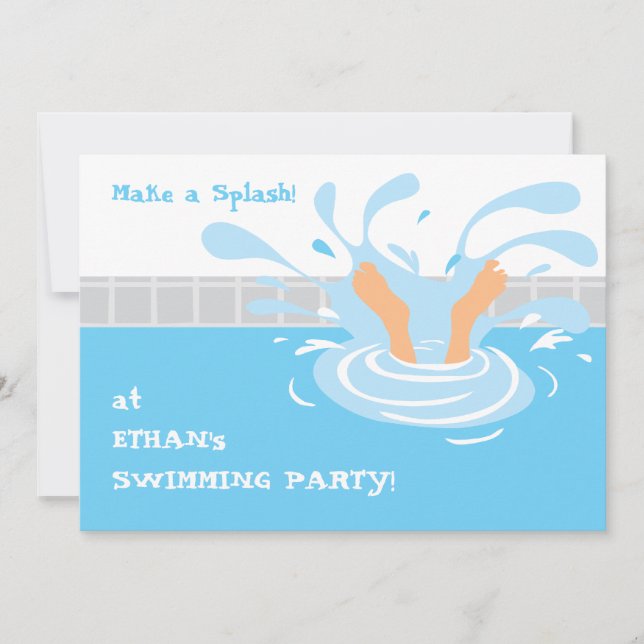 Invitación a la fiesta de la piscina (Anverso)