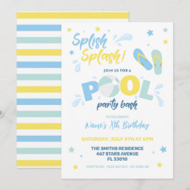 Invitación a la fiesta de la piscina azul