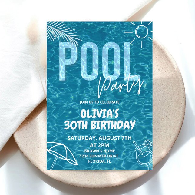 Invitación a la fiesta de la piscina de adultos Ad (Subido por el creador)
