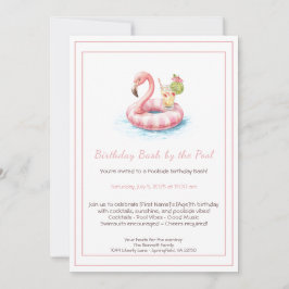 Invitación a la fiesta de la piscina de cumpleaños