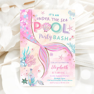 Invitación a la Fiesta de la Piscina de las Sirena