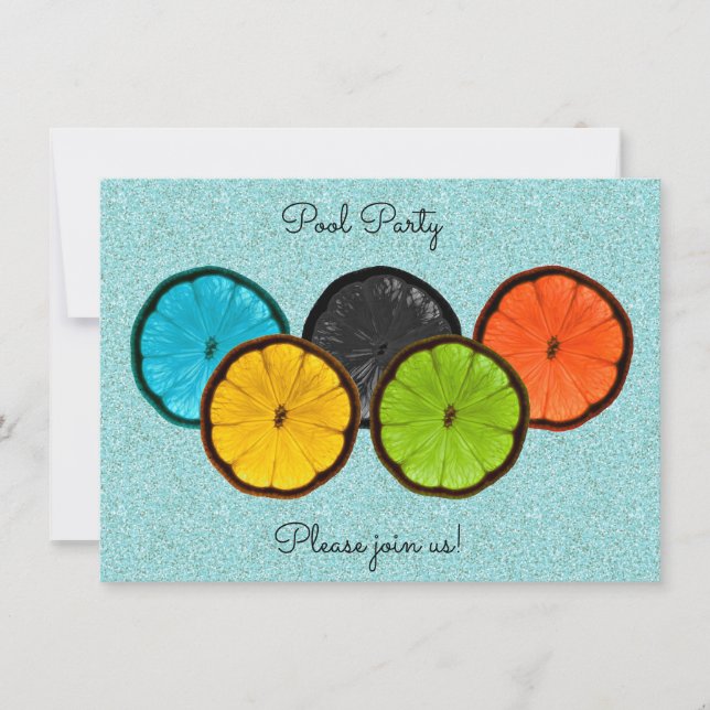 Invitación a la fiesta de la piscina de verano (Anverso)