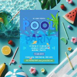 Invitación a la fiesta de la piscina de verano