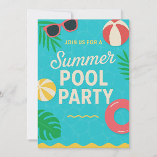 Invitación a la fiesta de la piscina de verano   B