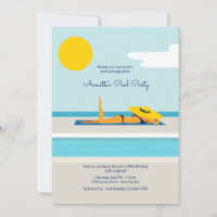 Invitación a la fiesta de la piscina para tomar el