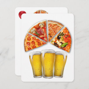 Invitación a la fiesta de la pizza de cumpleaños