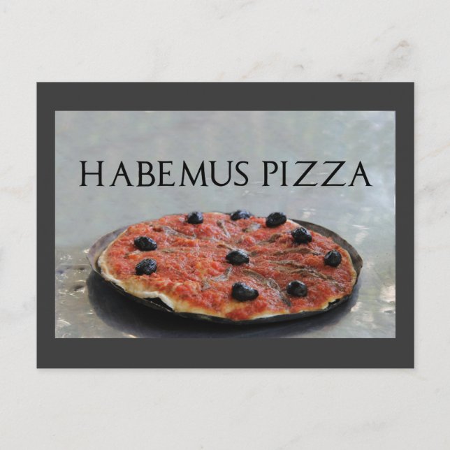 Invitación a la fiesta de la pizza de Habemus (Anverso)