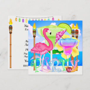 Invitación a la fiesta de la playa / Luau  paraíso
