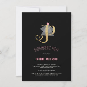 Invitación a la fiesta de la Purpurina de oro Mono