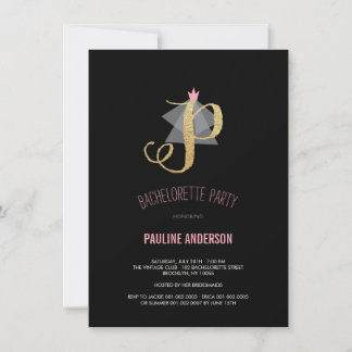Invitación a la fiesta de la Purpurina de oro Mono