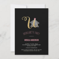 Invitación a la fiesta de la Purpurina de oro Mono