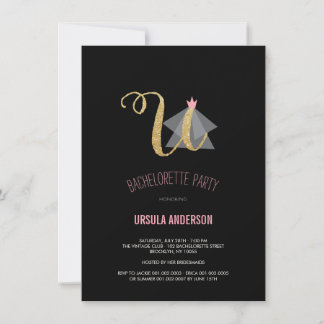 Invitación a la fiesta de la Purpurina de oro Mono
