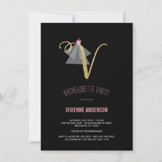 Invitación a la fiesta de la Purpurina de oro Mono