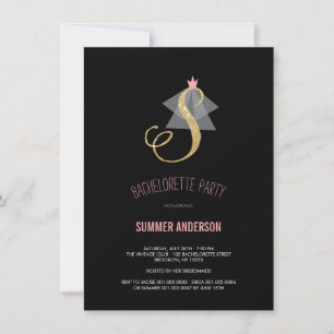 Invitación a la fiesta de la Purpurina de oro Mono