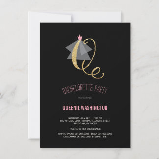 Invitación a la fiesta de la Purpurina de oro Mono