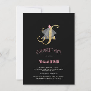 Invitación a la fiesta de la Purpurina de oro Mono