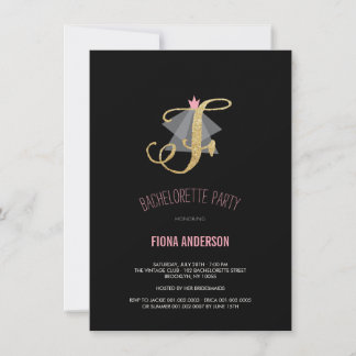 Invitación a la fiesta de la Purpurina de oro Mono
