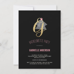 Invitación a la fiesta de la Purpurina de oro Mono
