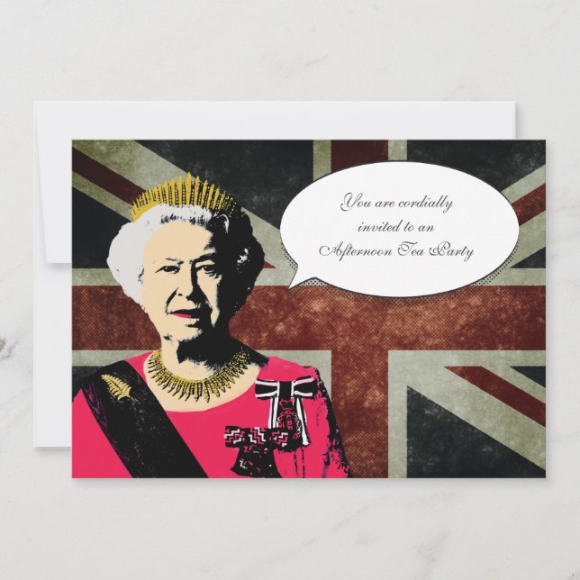 Invitación a la fiesta de la Reina Isabel del Té (Anverso)
