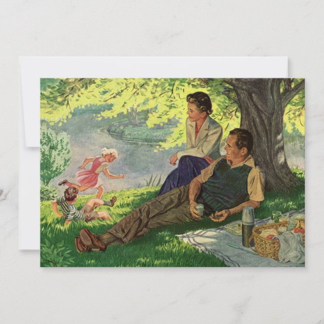 Invitación a la fiesta de la Reunión de Picnic de  (Anverso)