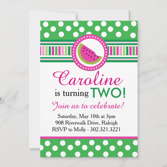 Invitación a la fiesta de la sandía del Punto Polk (Anverso)