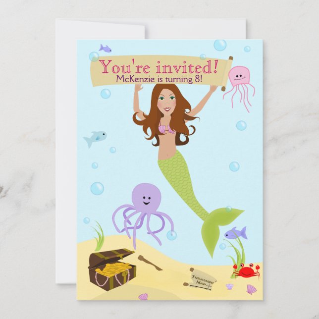 Invitación a la fiesta de la sirena (Anverso)