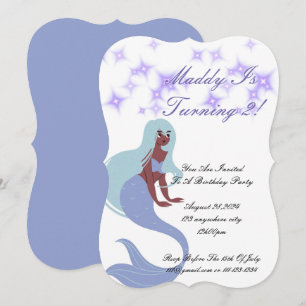 Invitación a la fiesta de la sirena para chicas