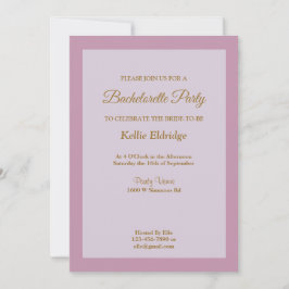 Invitación a la fiesta de la solapa morada clara