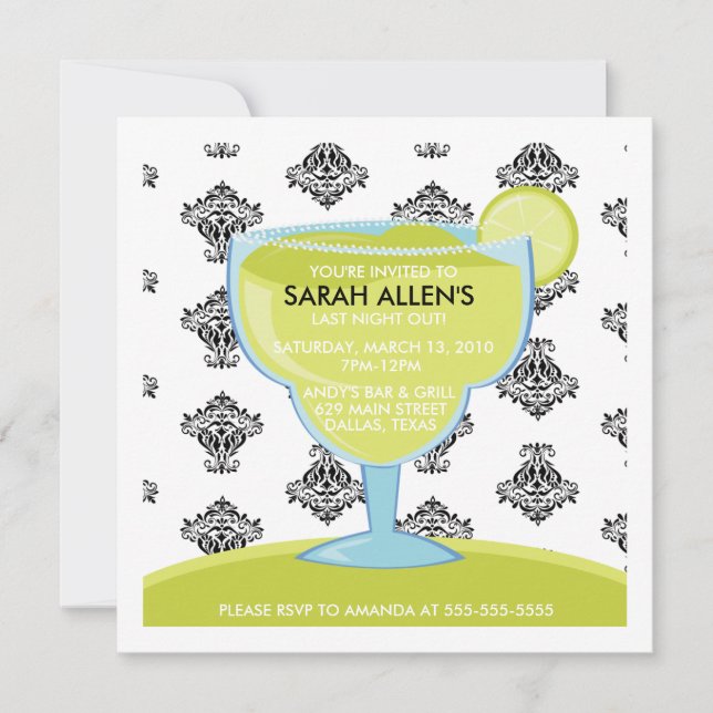 Invitación a la fiesta de la soltera (Anverso)