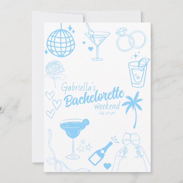 Invitación a la fiesta de la soltera (Anverso)