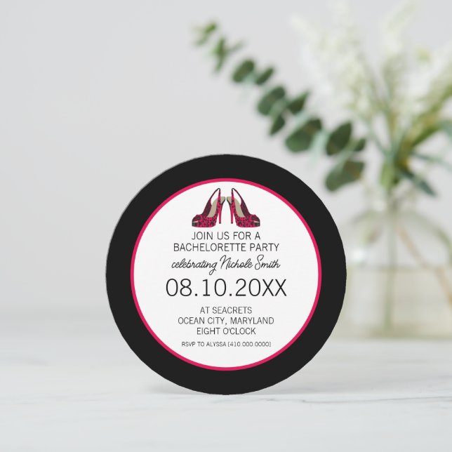 Invitación a la fiesta de la soltera (Anverso de pie)