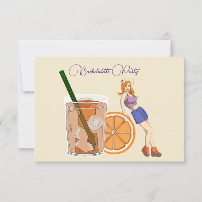 Invitación a la fiesta de la soltera (Anverso)