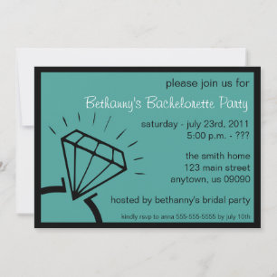 Invitación a la fiesta de la soltera (Anillo de di