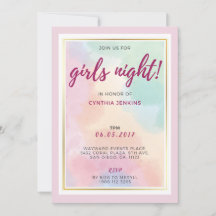 Invitación a la fiesta de la soltera colorida de l