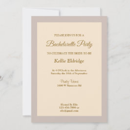 Invitación a la fiesta de la soltera con marco de