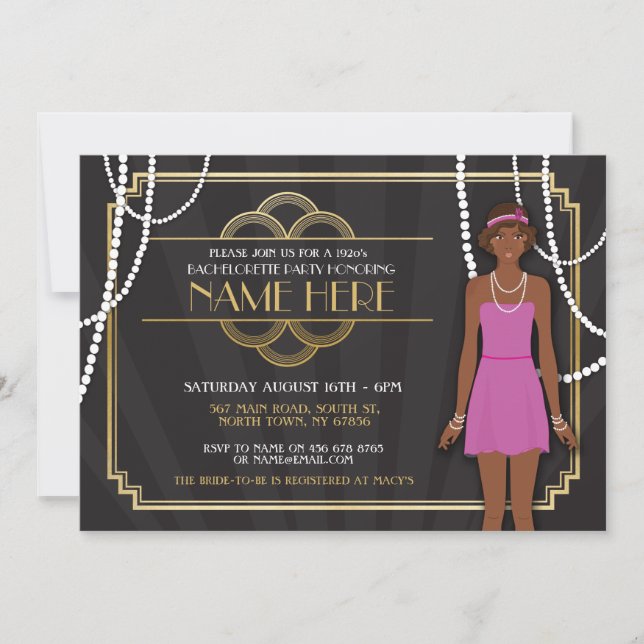 Invitación a la fiesta de la soltera de 1920 (Anverso)