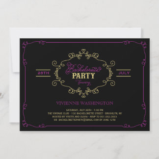Invitación a la fiesta de la soltera floreciente d