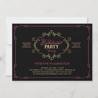 Invitación a la fiesta de la soltera floreciente d