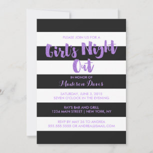Invitación a la fiesta de la soltera glamorosa Pur